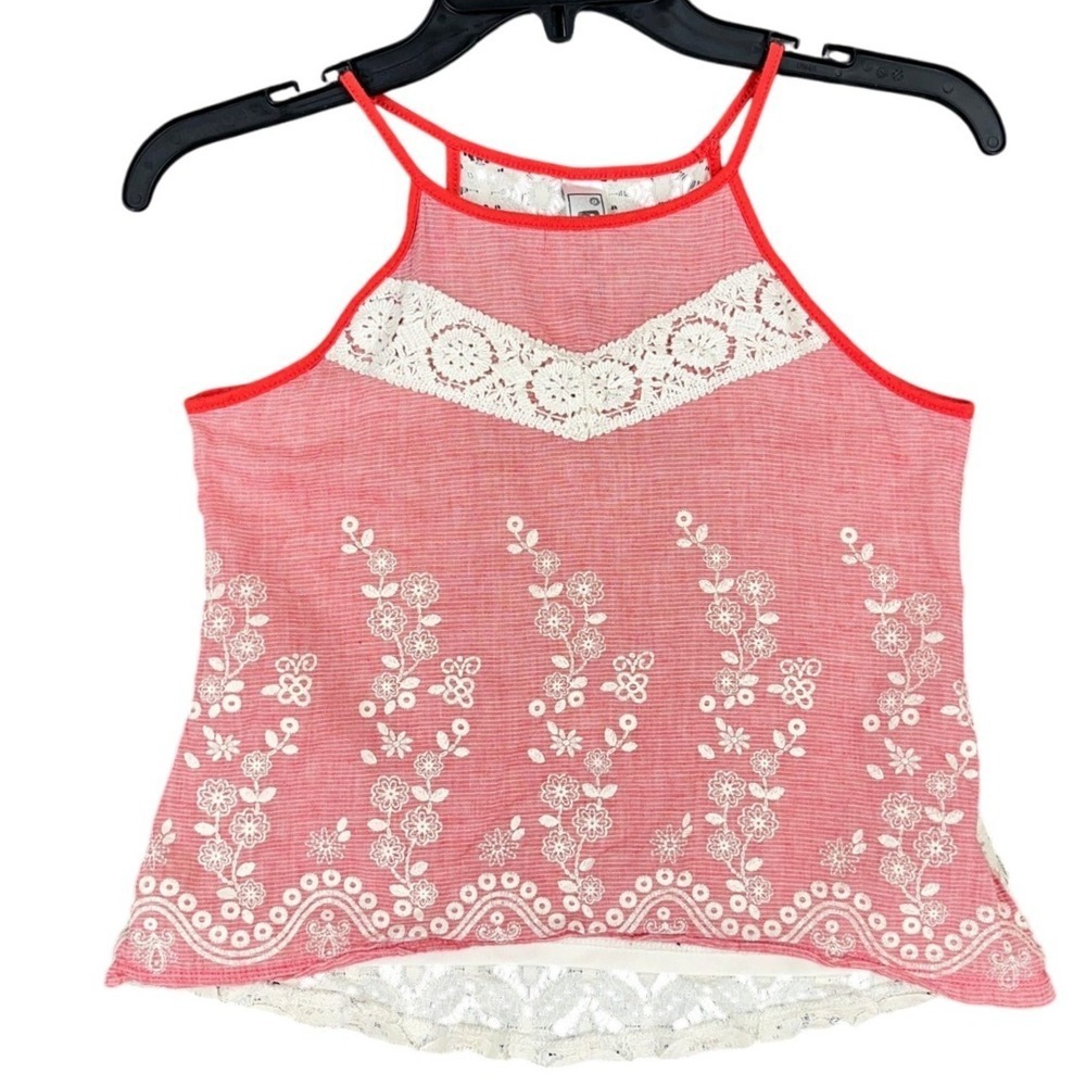 Beautes Los Angeles Girls Tank 12 Floral Lace Boho Festival‎ Hippie Chic Crochet